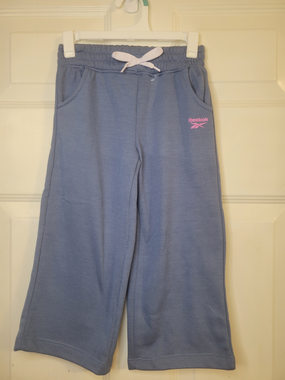 Reebok Blue Sweatpants with Pink Logo - Picture 2 of 8